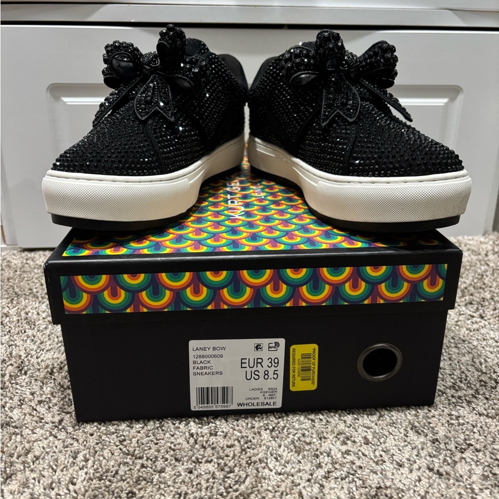 Kurk Geiger Black Sneakers Bedazzled